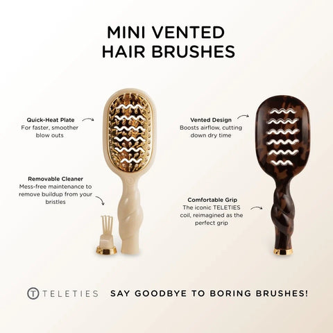 Vented Hair Brush Bundle - Tan