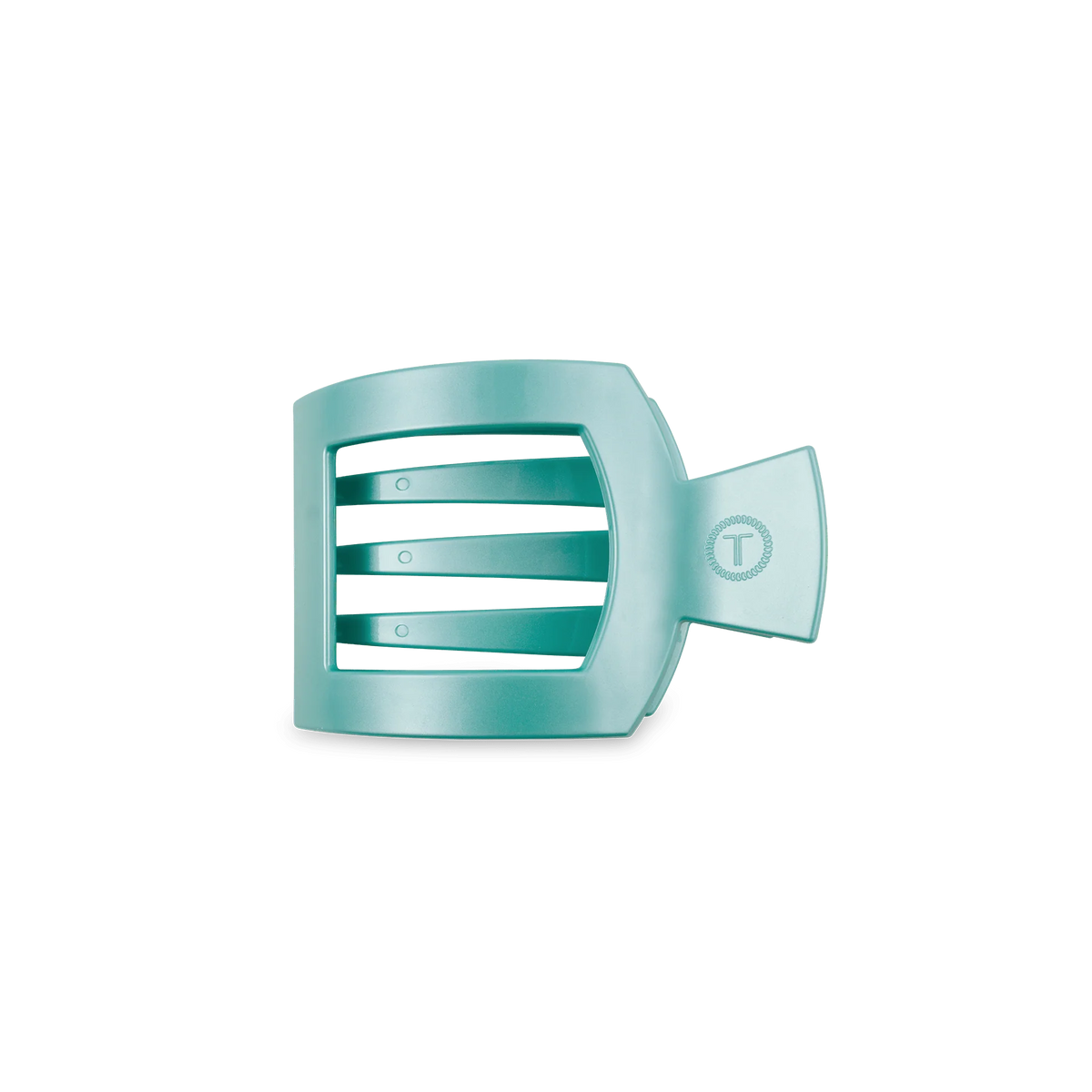 Totally Turquoise Small Flat Square Hair Clip