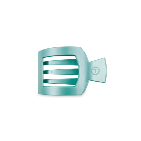 Totally Turquoise Small Flat Square Hair Clip