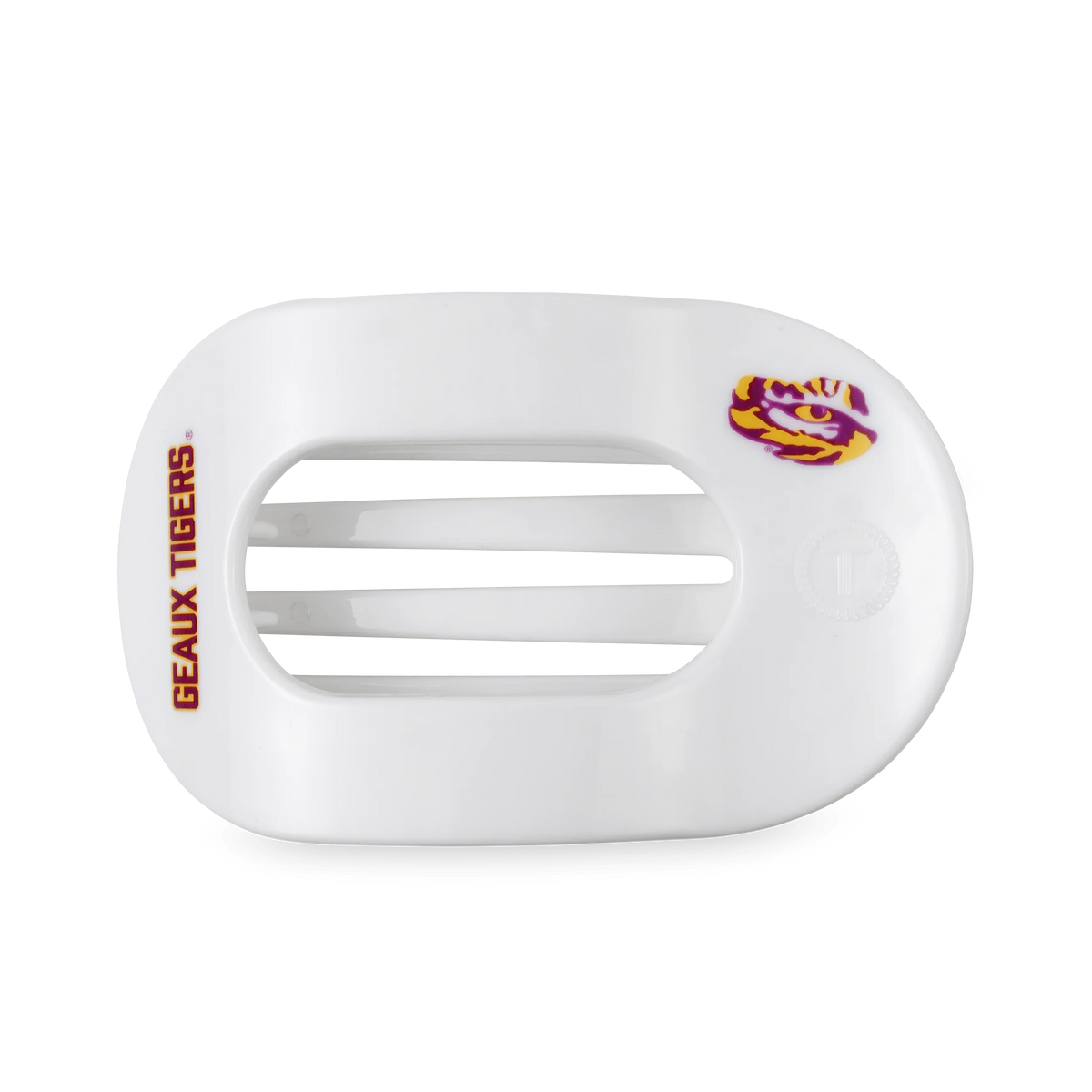 Geaux Tigers! Large Flat Round Hair Clip