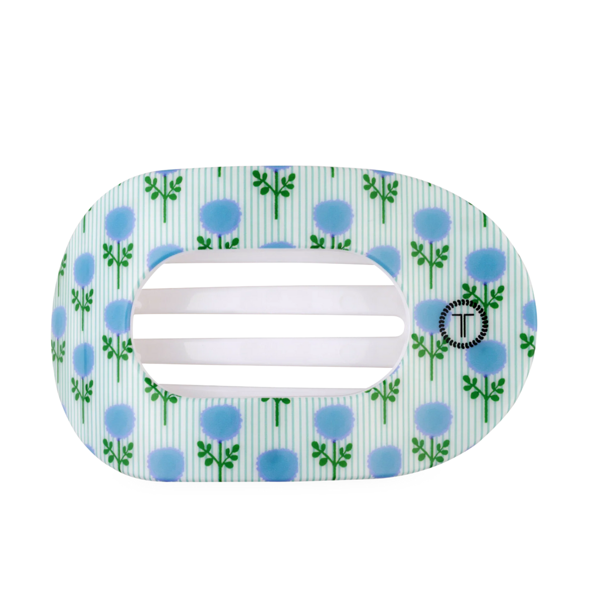 Blue Marigold Large Flat Round Hair Clip
