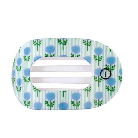 Blue Marigold Large Flat Round Hair Clip