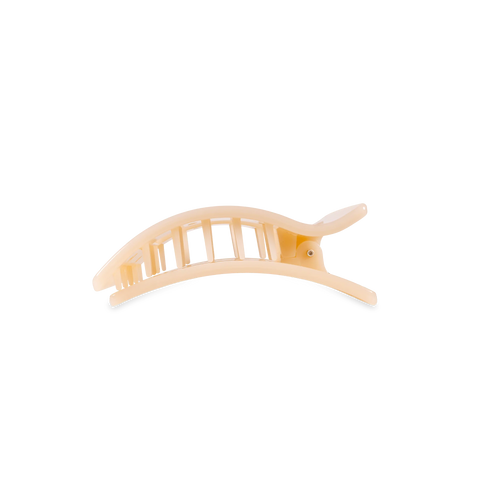 Almond Beige Small Flat Rectangle Hair Clip