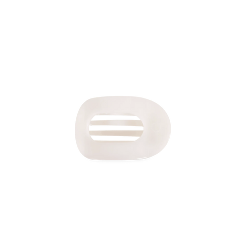 Coconut White Tiny Flat Round Clip