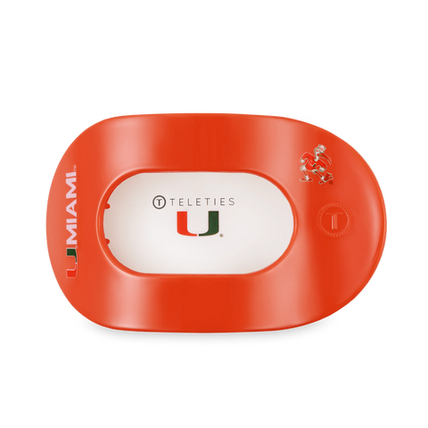Go Canes! Large Flat Round Hair Clip