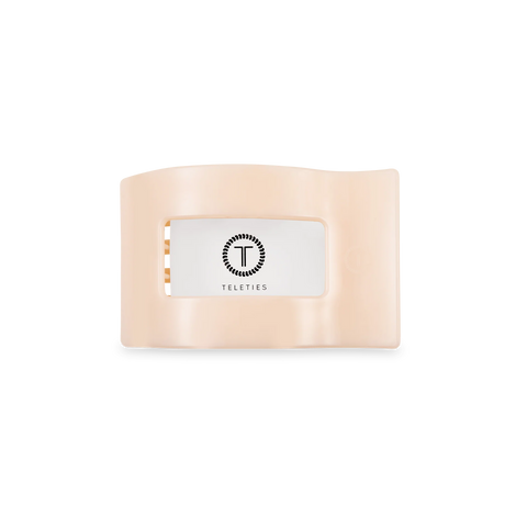 Almond Beige Small Flat Rectangle Hair Clip