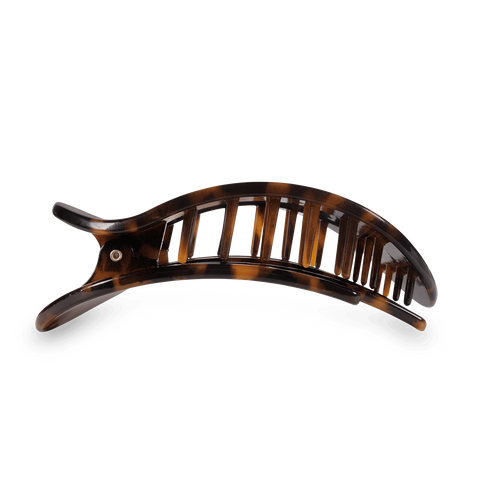 Tortoise Large Flat Round Hair Clip