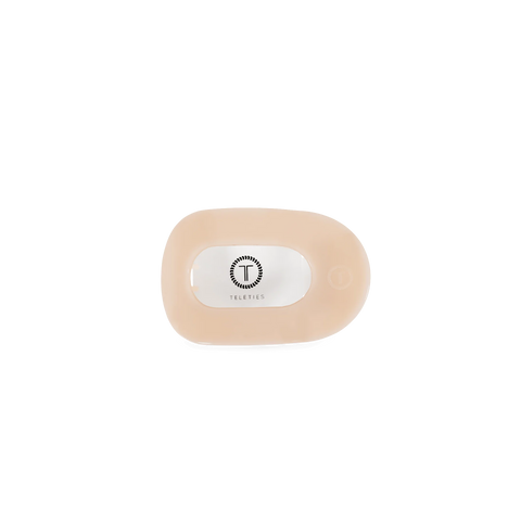 Almond Beige Tiny Flat Round Clip