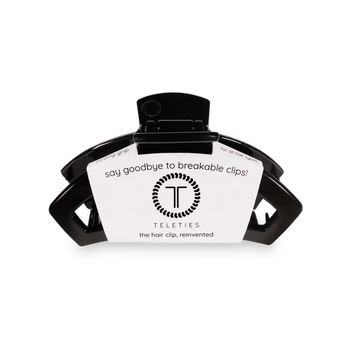 Open Jet Black Medium Claw Hair Clip