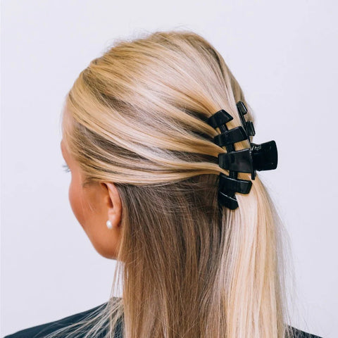 Jet Black Medium Claw Hair Clip