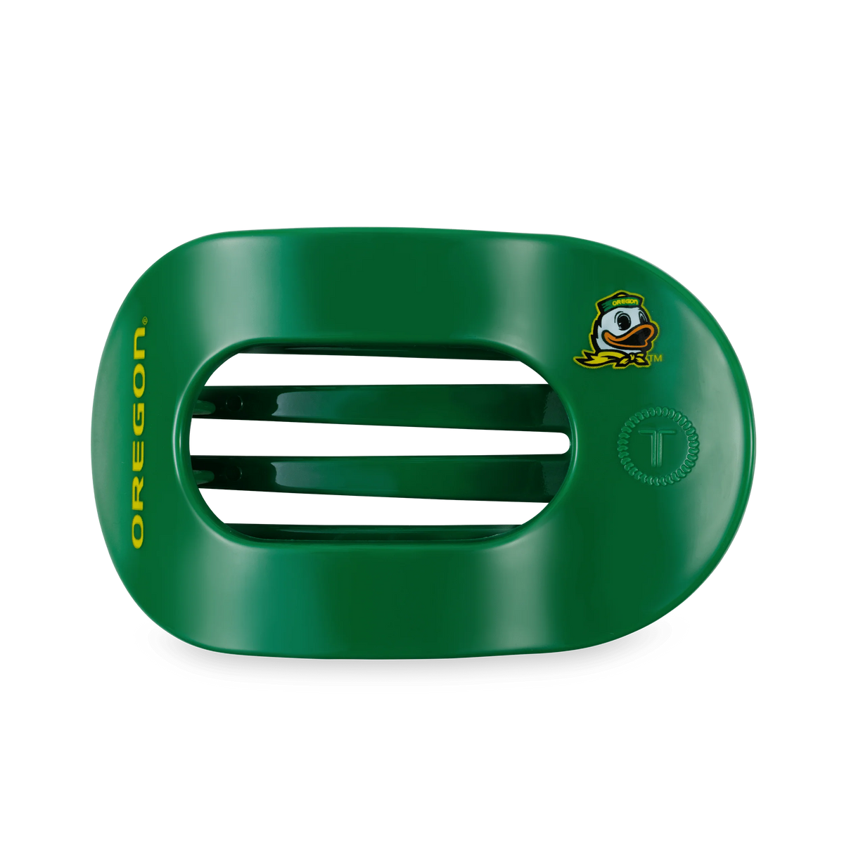 Go Ducks! Large Flat Round Hair Clip
