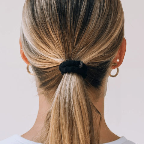 Jet Black Small Nylon Hair Ties
