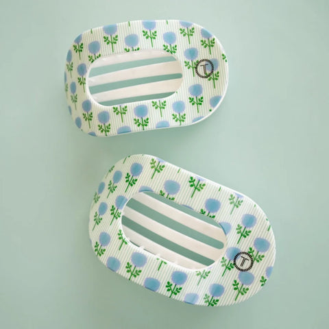 Blue Marigold Medium Flat Round Hair Clip