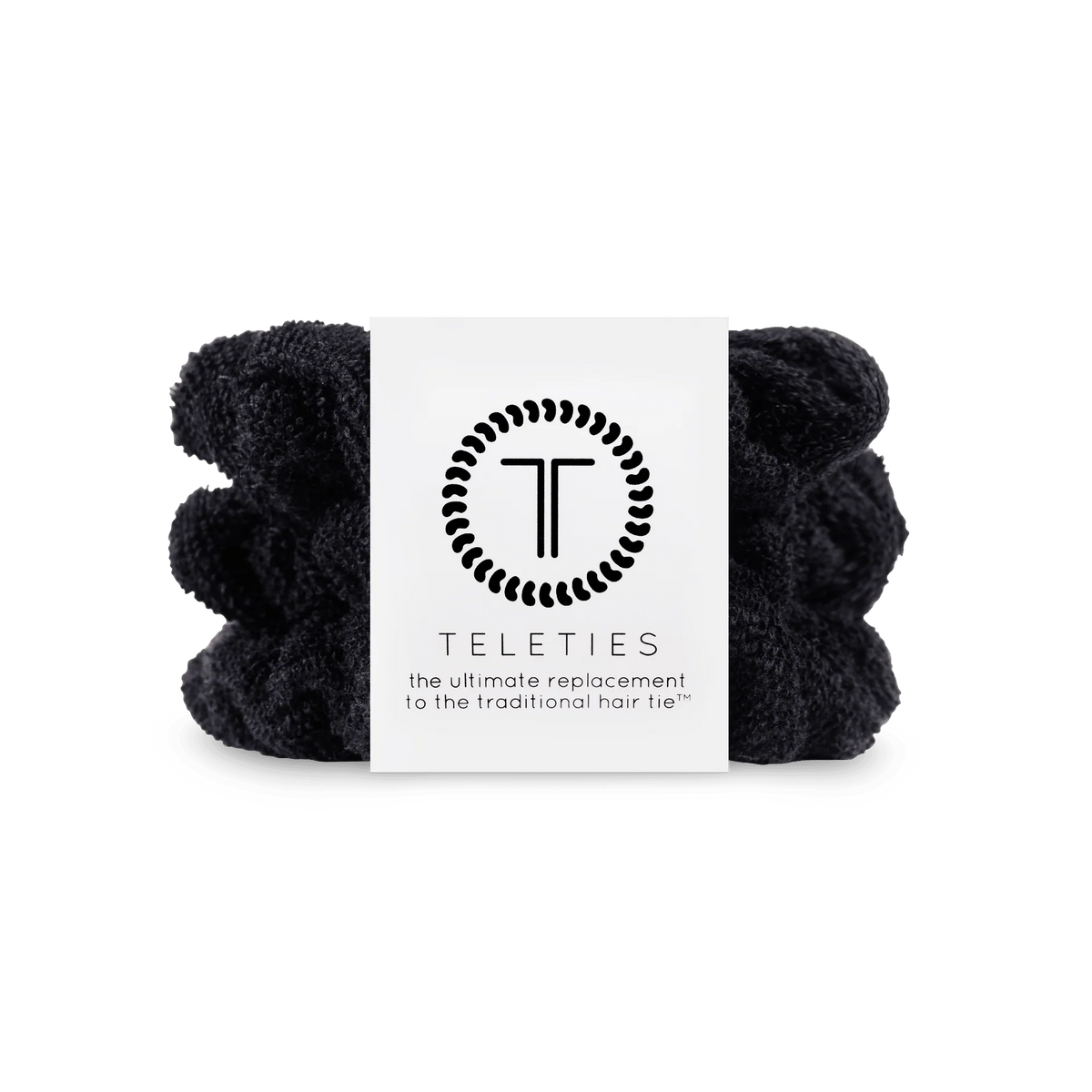 Jet Black Large Towel Scrunchies