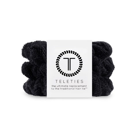 Jet Black Large Towel Scrunchies