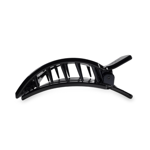 Jet Black Medium Flat Square Hair Clip