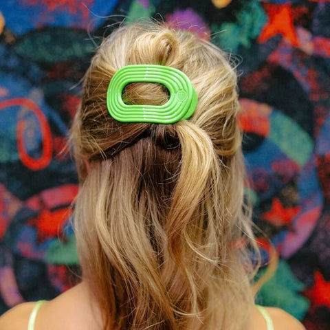 Glow For It Small Flat Round Hair Clip