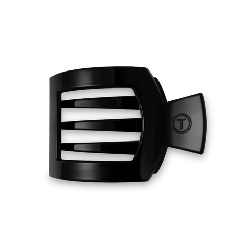 Jet Black Medium Flat Square Hair Clip
