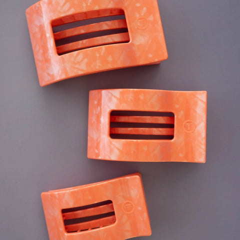 Dreamsicle Medium Flat Rectangle Hair Clip