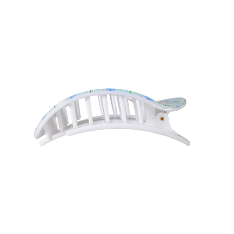 Blue Marigold Medium Flat Round Hair Clip