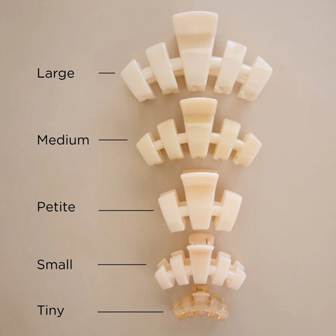 Classic Almond Beige Petite Claw Clip