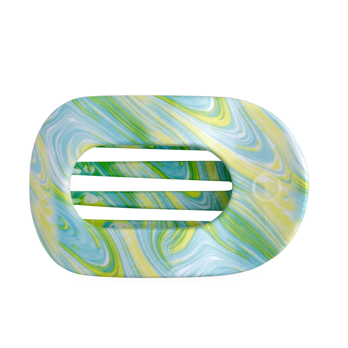 By the Sea Shore Large Flat Round Hair Clip