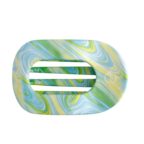 By the Sea Shore Large Flat Round Hair Clip