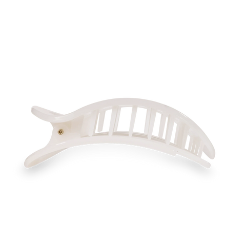 Coconut White Small Flat Round Hair Clip