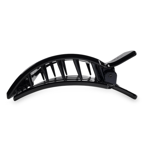 Jet Black Large Flat Square Hair Clip