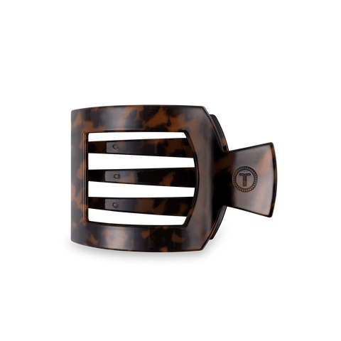 Tortoise Medium Flat Square Hair Clip