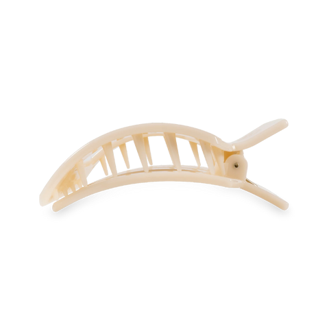 Almond Beige Medium Flat Square Hair Clip