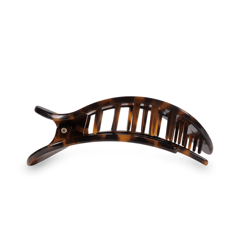 Tortoise Medium Flat Round Hair Clip