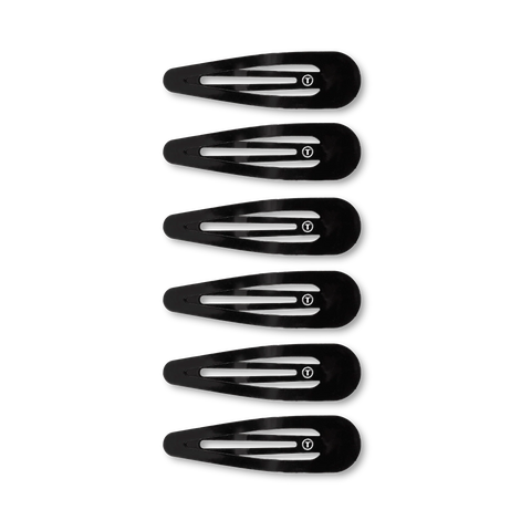 Jet Black Snap Clip (6Ct)